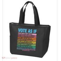 Vote As If Your Skin Is Not White HumanS Rights Tote Bag thumb 3