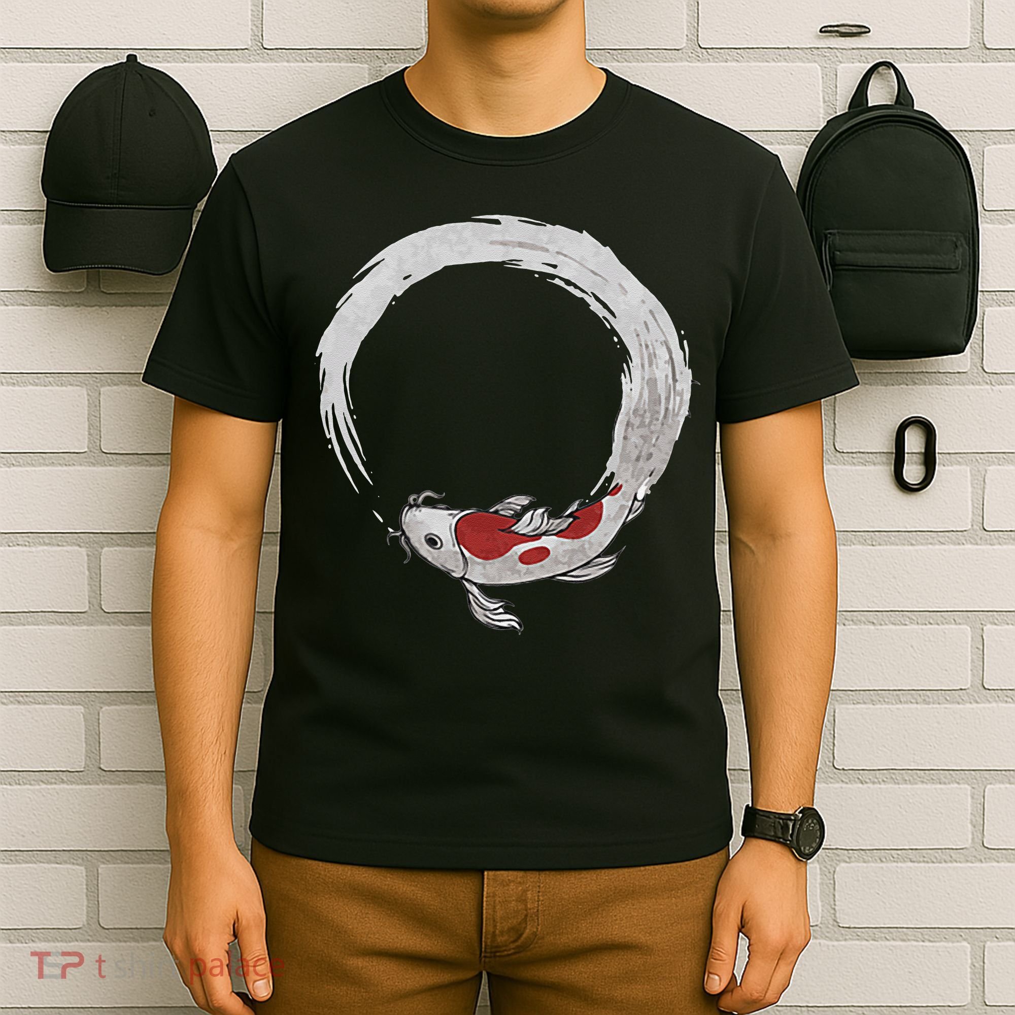 Vintage Asian Japanese Koi Carp Nishikigoi Koi Fish T-Shirt