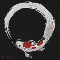 Vintage Asian Japanese Koi Carp Nishikigoi Koi Fish T-Shirt thumb 7