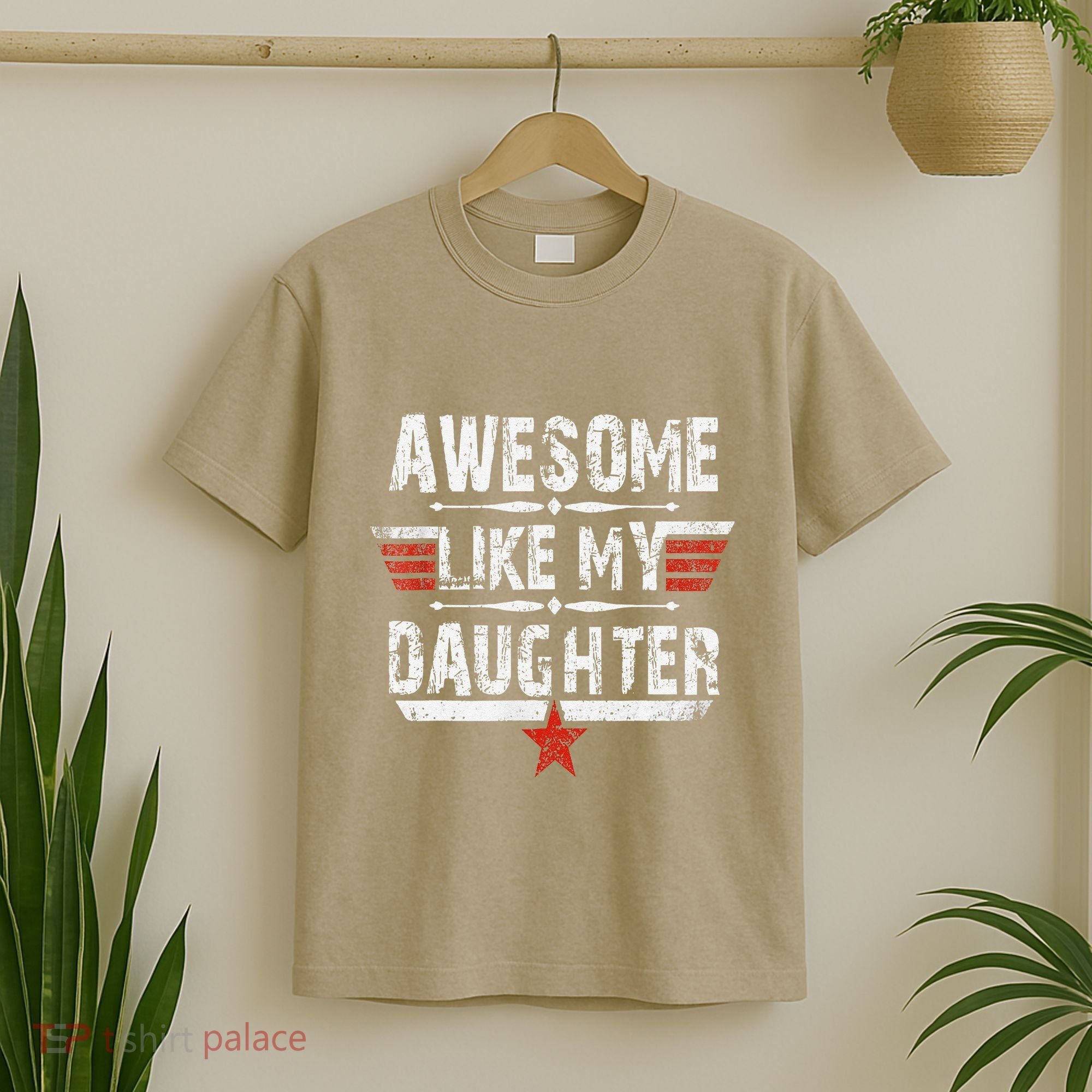 Vintage Awesome Like My Daughter Dad FatherS Day T-Shirt