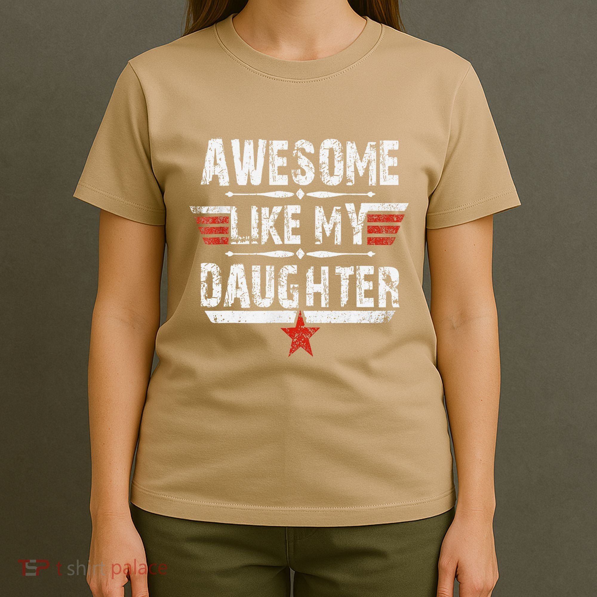 Vintage Awesome Like My Daughter Dad FatherS Day T-Shirt