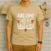 Vintage Awesome Like My Daughter Dad FatherS Day T-Shirt thumb 6