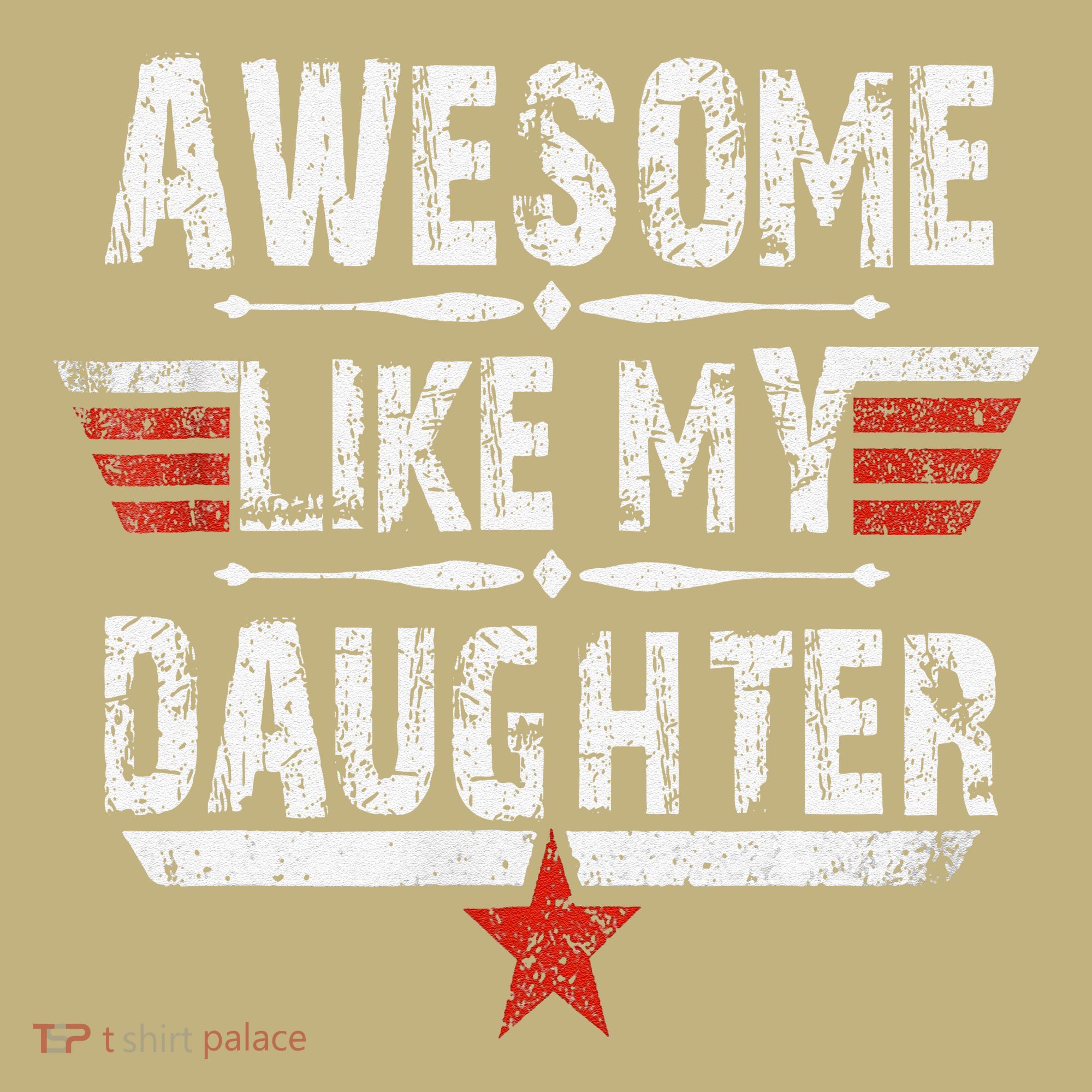 Vintage Awesome Like My Daughter Dad FatherS Day T-Shirt