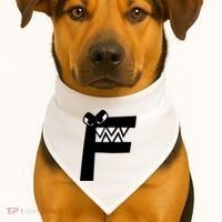 Villain Alphabet Lore F Costume Matching Evil Letter USA-Made Doggie Bandana thumb 1