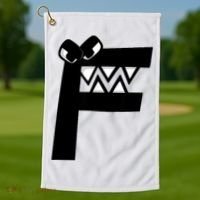Villain Alphabet Lore F Costume Matching Evil Letter Golf Towel thumb 1