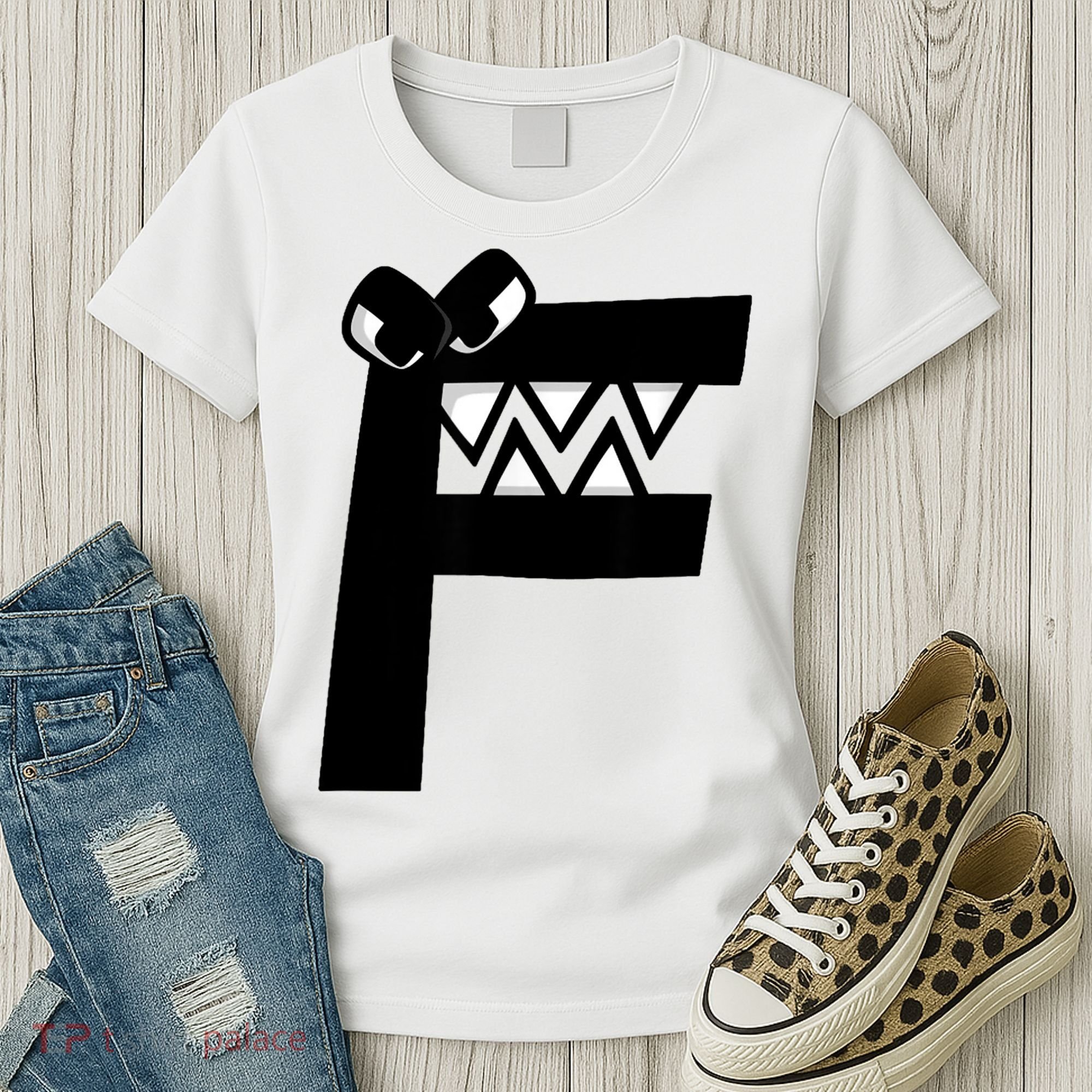 Villain Alphabet Lore F Costume Matching Evil Letter Women's T-Shirt