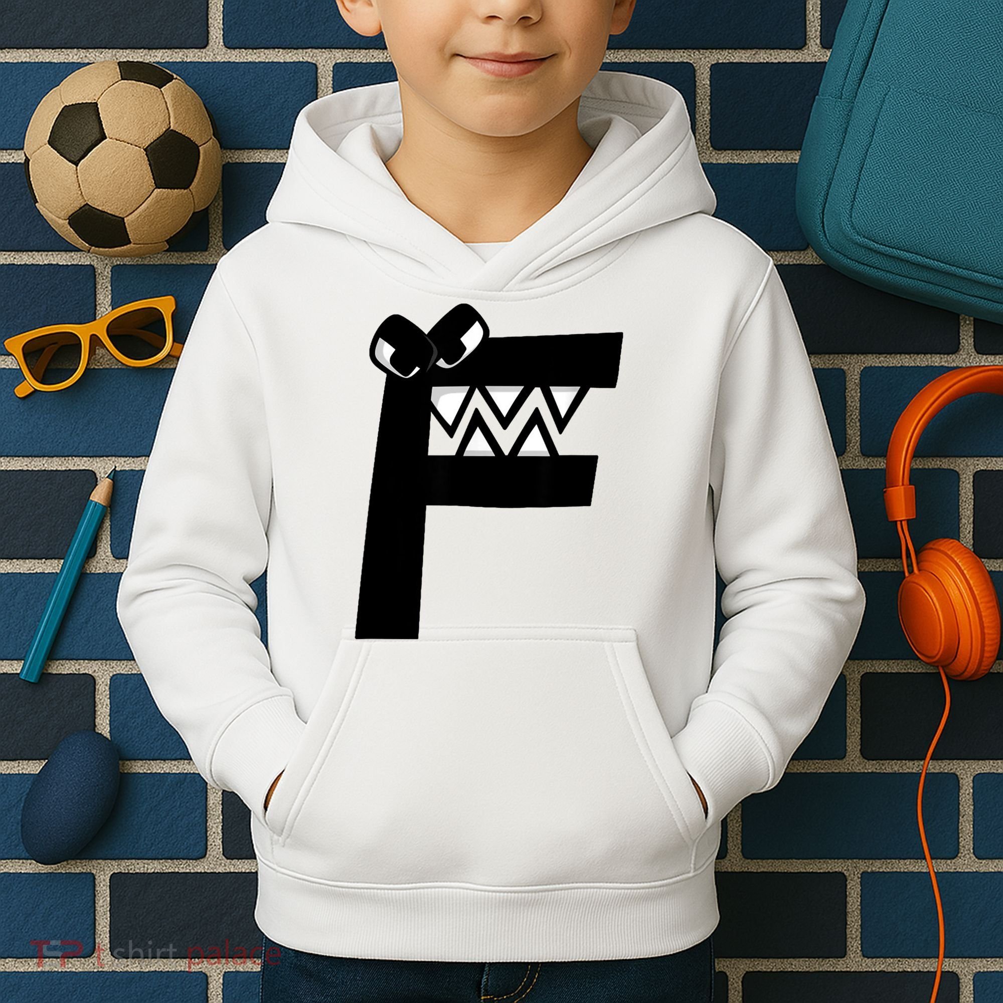 Villain Alphabet Lore F Costume Matching Evil Letter Kids Hoodie