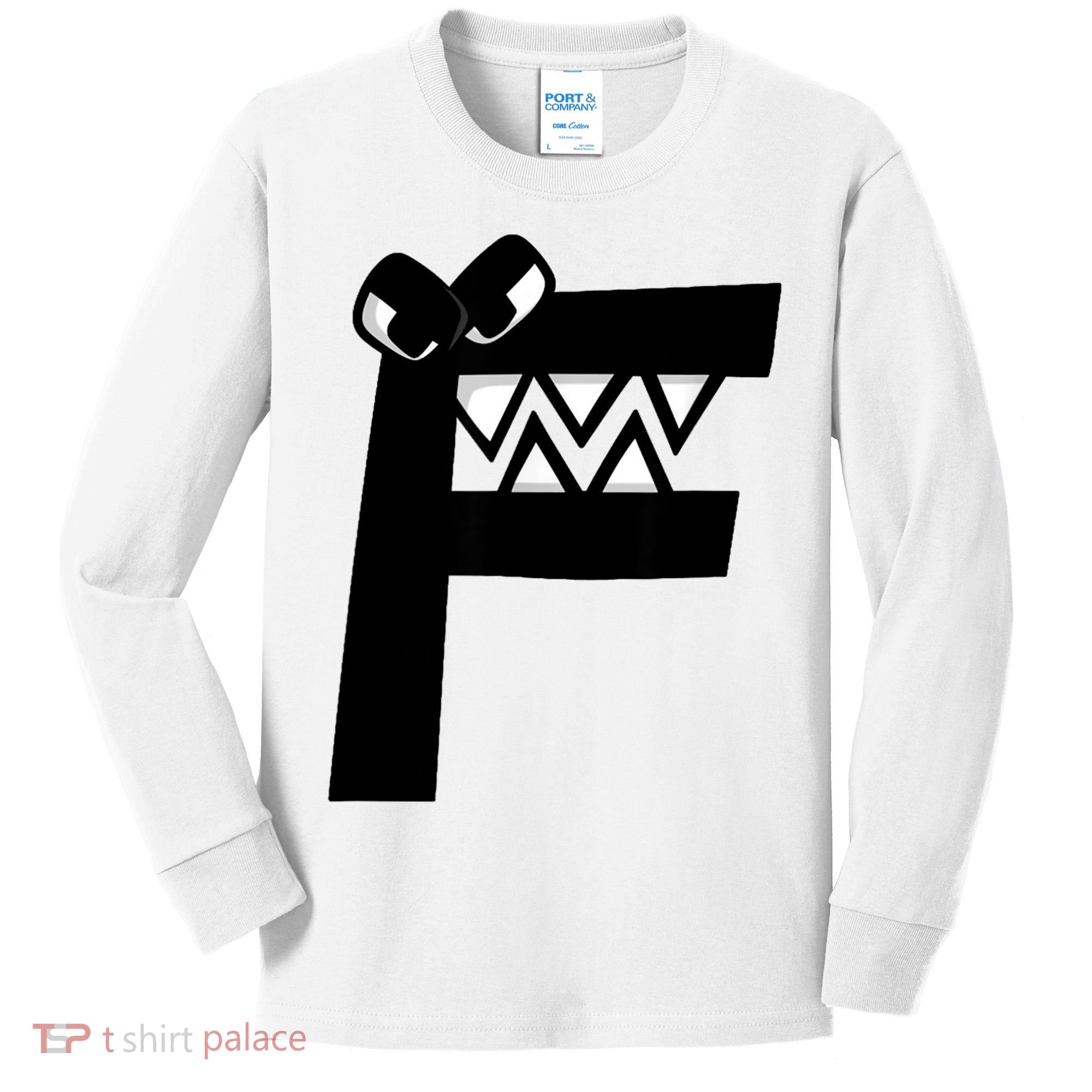 Villain Alphabet Lore F Costume Matching Evil Letter Kids Long Sleeve Shirt