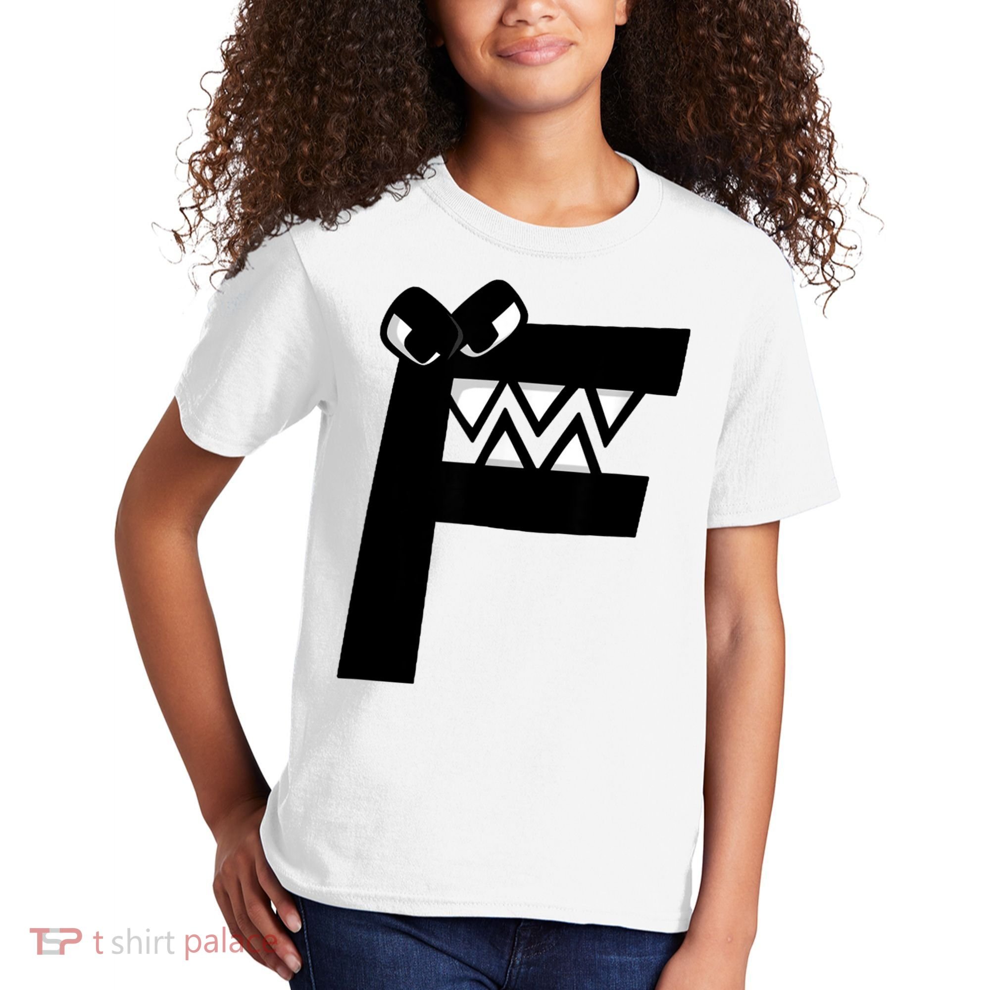 Villain Alphabet Lore F Costume Matching Evil Letter Kids T-Shirt