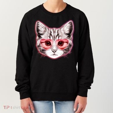 Valentine Cat Love Shades Women's Sweatshirt