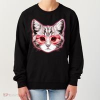 Valentine Cat Love Shades Women's Sweatshirt thumb 0