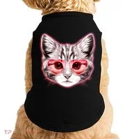 Valentine Cat Love Shades Doggie Tank thumb 0