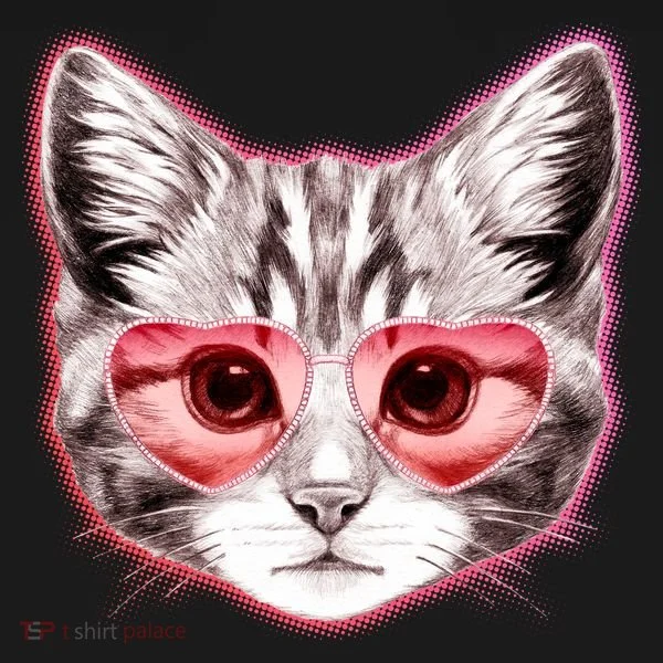 Valentine Cat Love Shades Doggie Tank