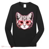 Valentine Cat Love Shades Long Sleeve Shirt thumb 0