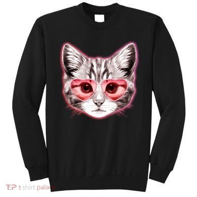 Valentine Cat Love Shades Sweatshirt