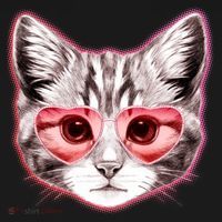 Valentine Cat Love Shades Pajama Set thumb 2