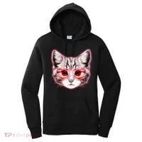Valentine Cat Love Shades Women's Hoodie thumb 0