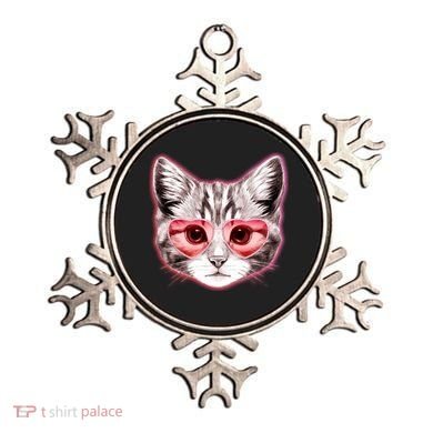 Valentine Cat Love Shades Ornament