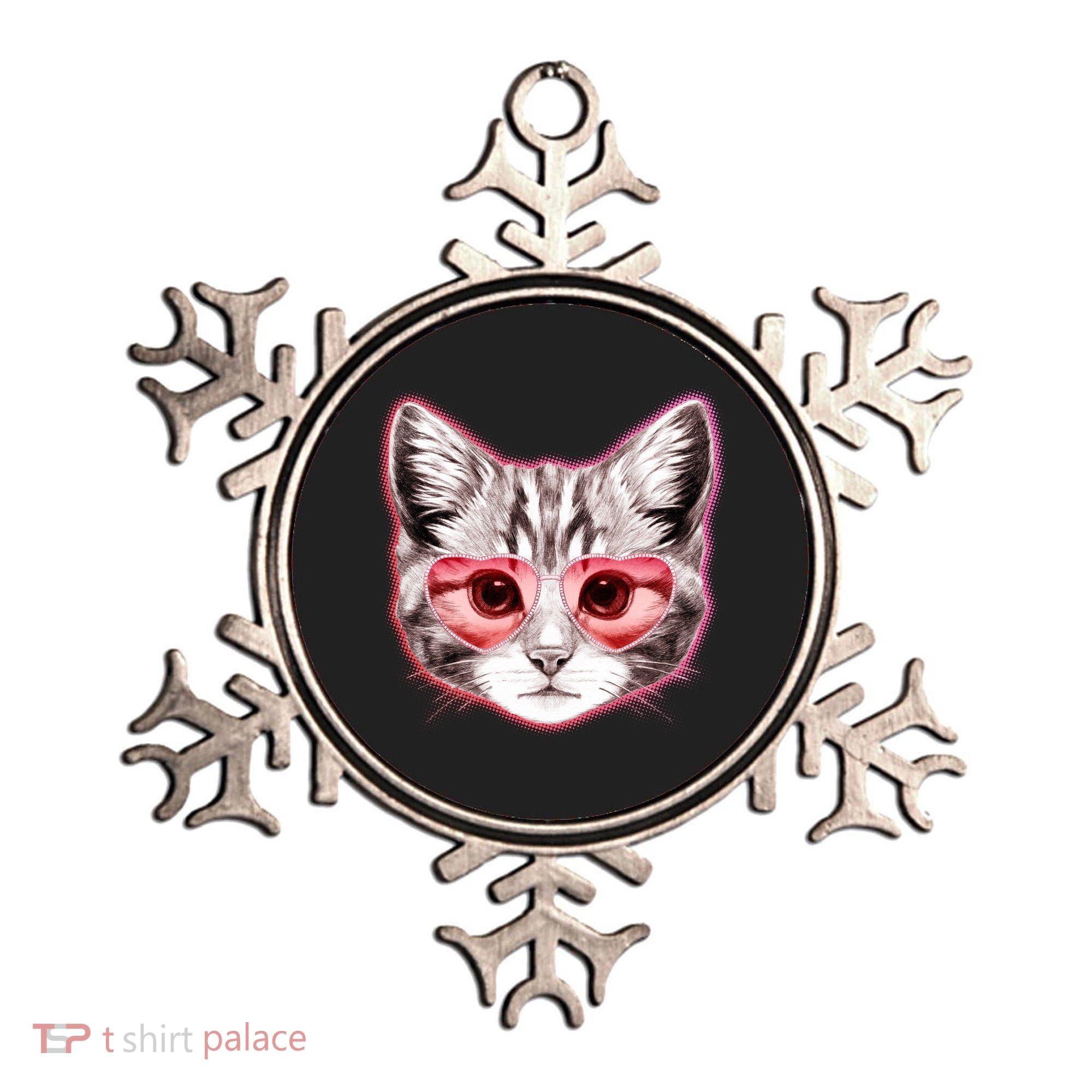 Valentine Cat Love Shades Ornament