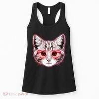 Valentine Cat Love Shades Women's Tank Top thumb 0
