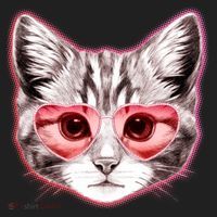 Valentine Cat Love Shades Hat thumb 2