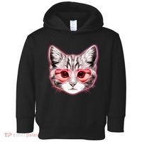 Valentine Cat Love Shades Toddler Hoodie thumb 0