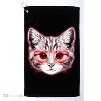 Valentine Cat Love Shades Golf Towel thumb 0