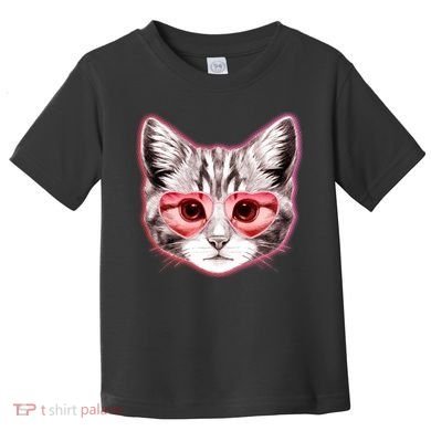Valentine Cat Love Shades Toddler T-Shirt