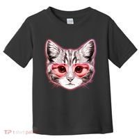 Valentine Cat Love Shades Toddler T-Shirt thumb 0