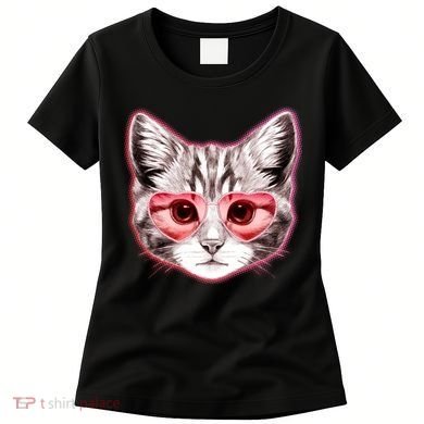 Valentine Cat Love Shades Women's T-Shirt