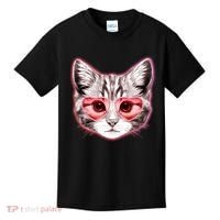 Valentine Cat Love Shades Kids T-Shirt thumb 0