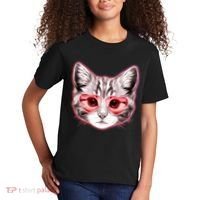 Valentine Cat Love Shades Kids T-Shirt thumb 2