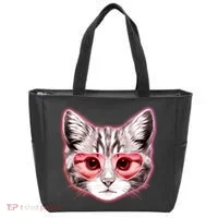 Valentine Cat Love Shades Tote Bag thumb 0
