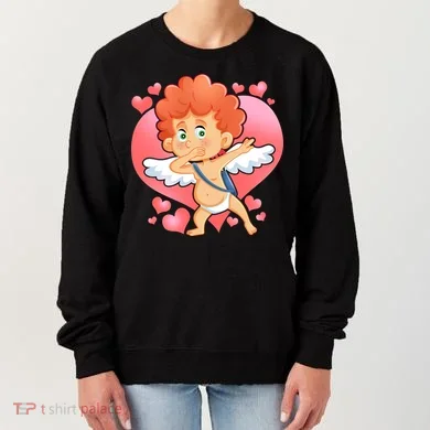 Valentine Dabbing Cupid Women's Sweatshirt