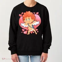 Valentine Dabbing Cupid Women's Sweatshirt thumb 0