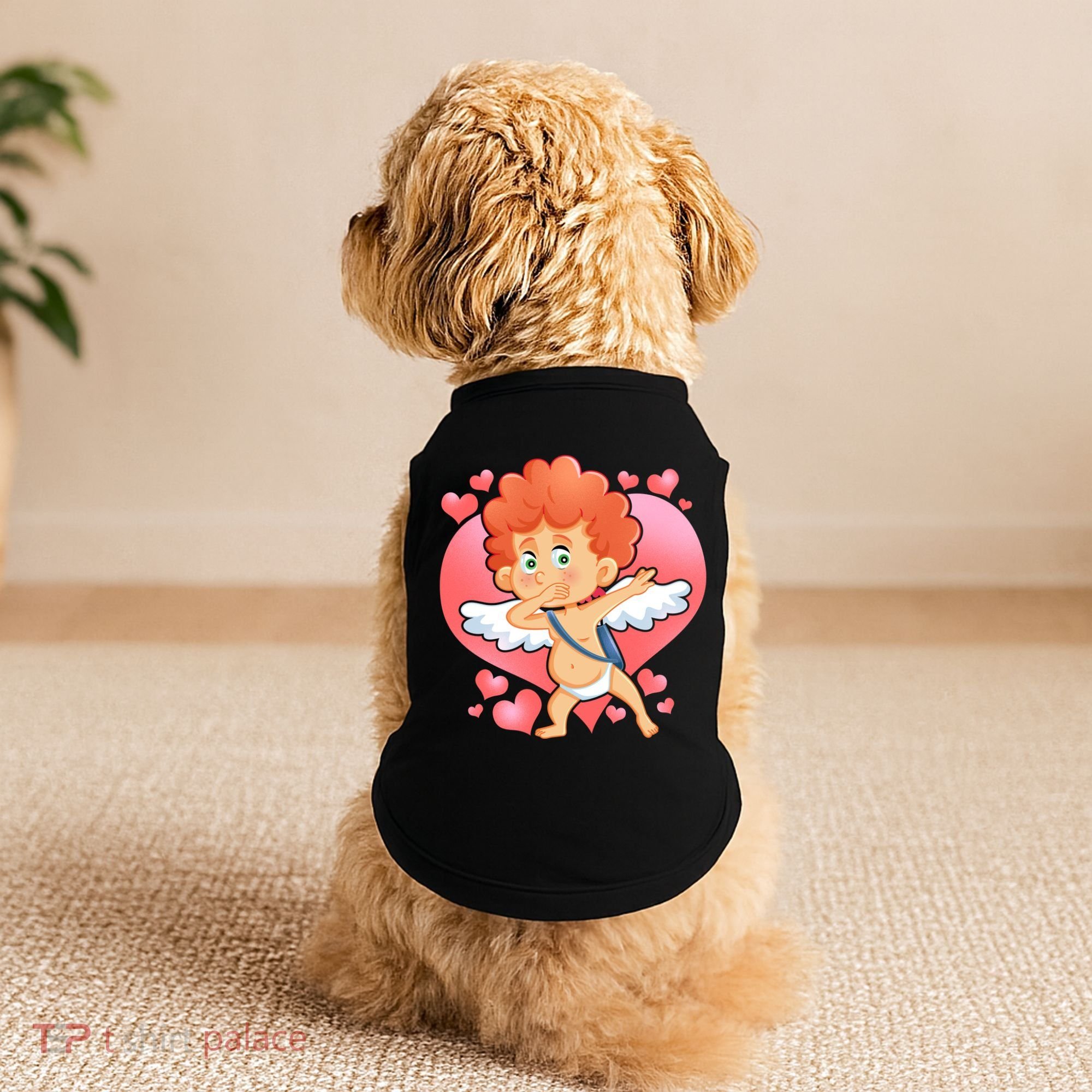 Valentine Dabbing Cupid Doggie Tank
