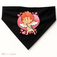 Valentine Dabbing Cupid USA-Made Doggie Bandana thumb 0