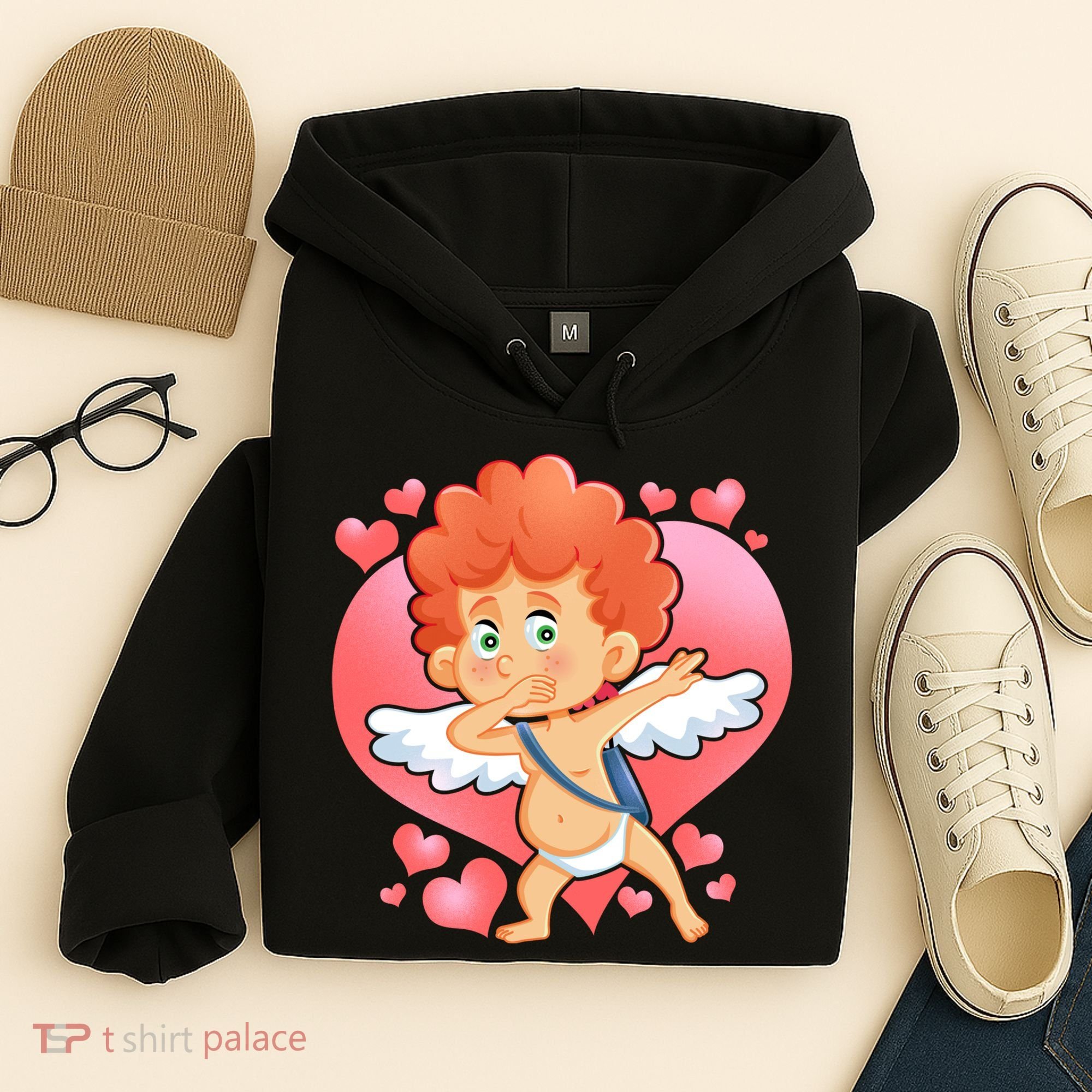Valentine Dabbing Cupid Hoodie