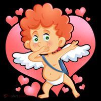 Valentine Dabbing Cupid Long Sleeve Shirt thumb 2