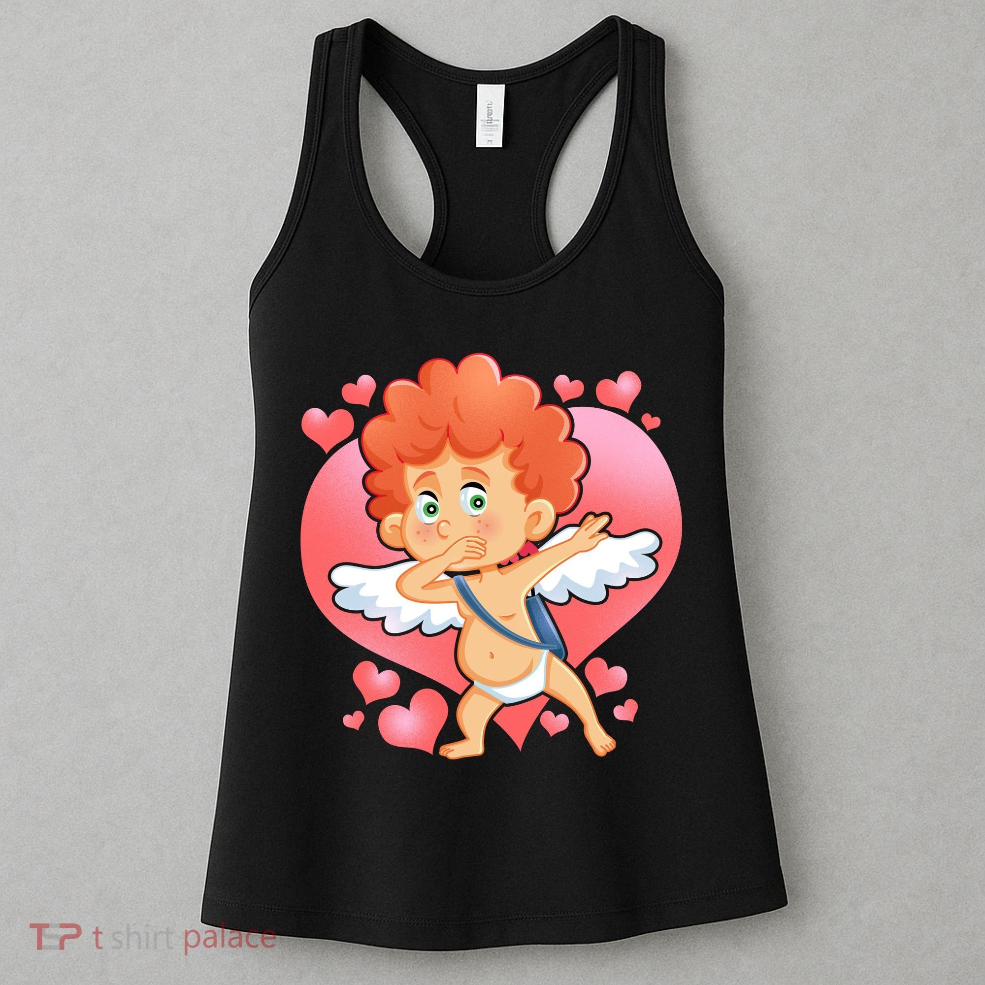 Valentine Dabbing Cupid Women's Tank Top