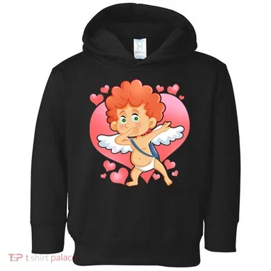 Valentine Dabbing Cupid Toddler Hoodie