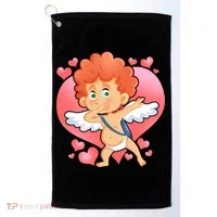 Valentine Dabbing Cupid Golf Towel thumb 0