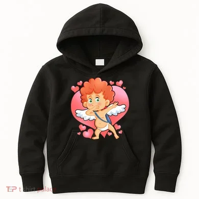 Valentine Dabbing Cupid Kids Hoodie