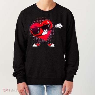 Valentine Dabbing Heart Women's Sweatshirt