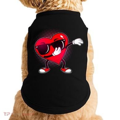 Valentine Dabbing Heart Doggie Tank