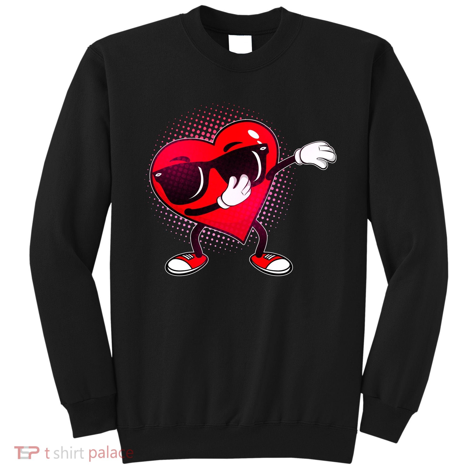 Valentine Dabbing Heart Sweatshirt