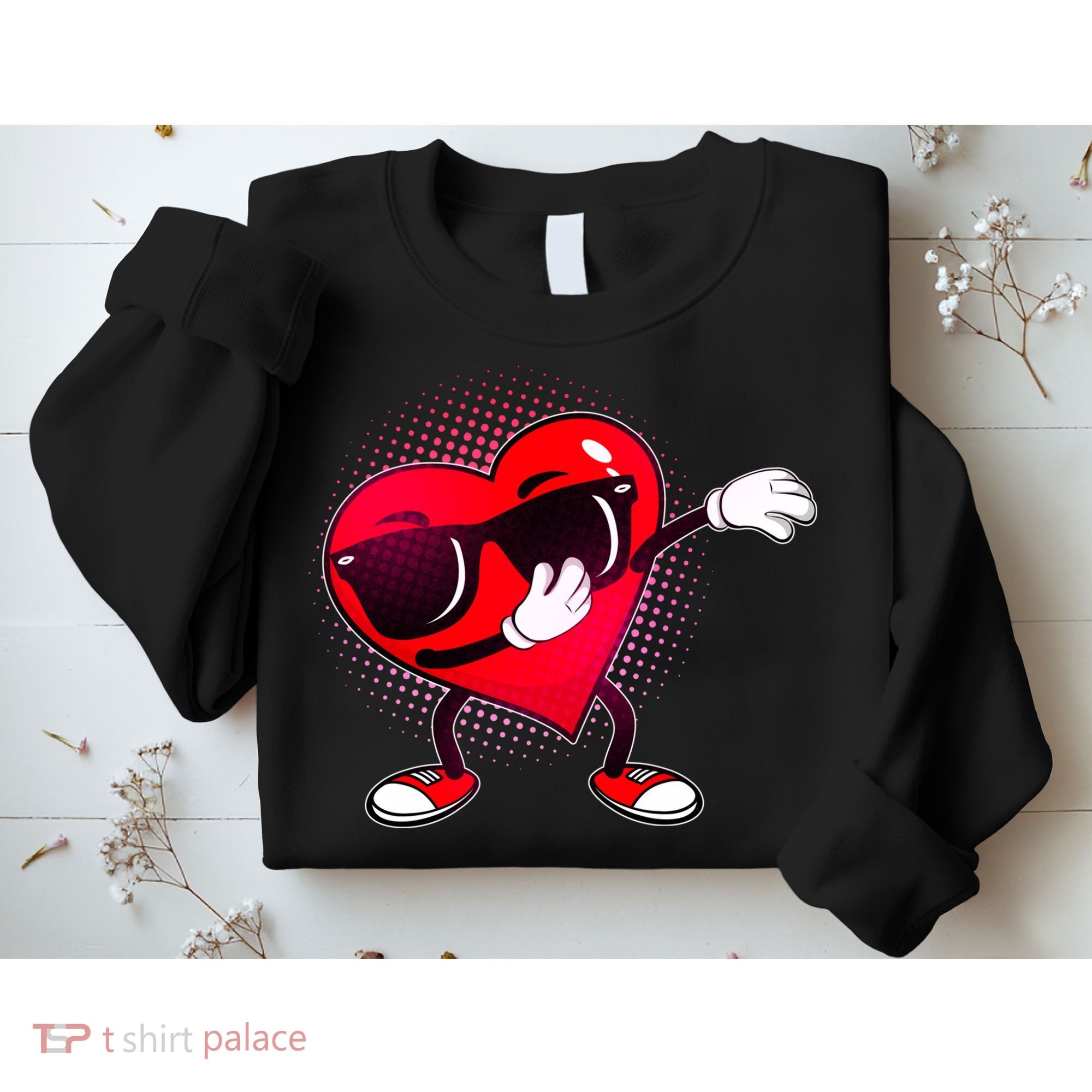 Valentine Dabbing Heart Sweatshirt