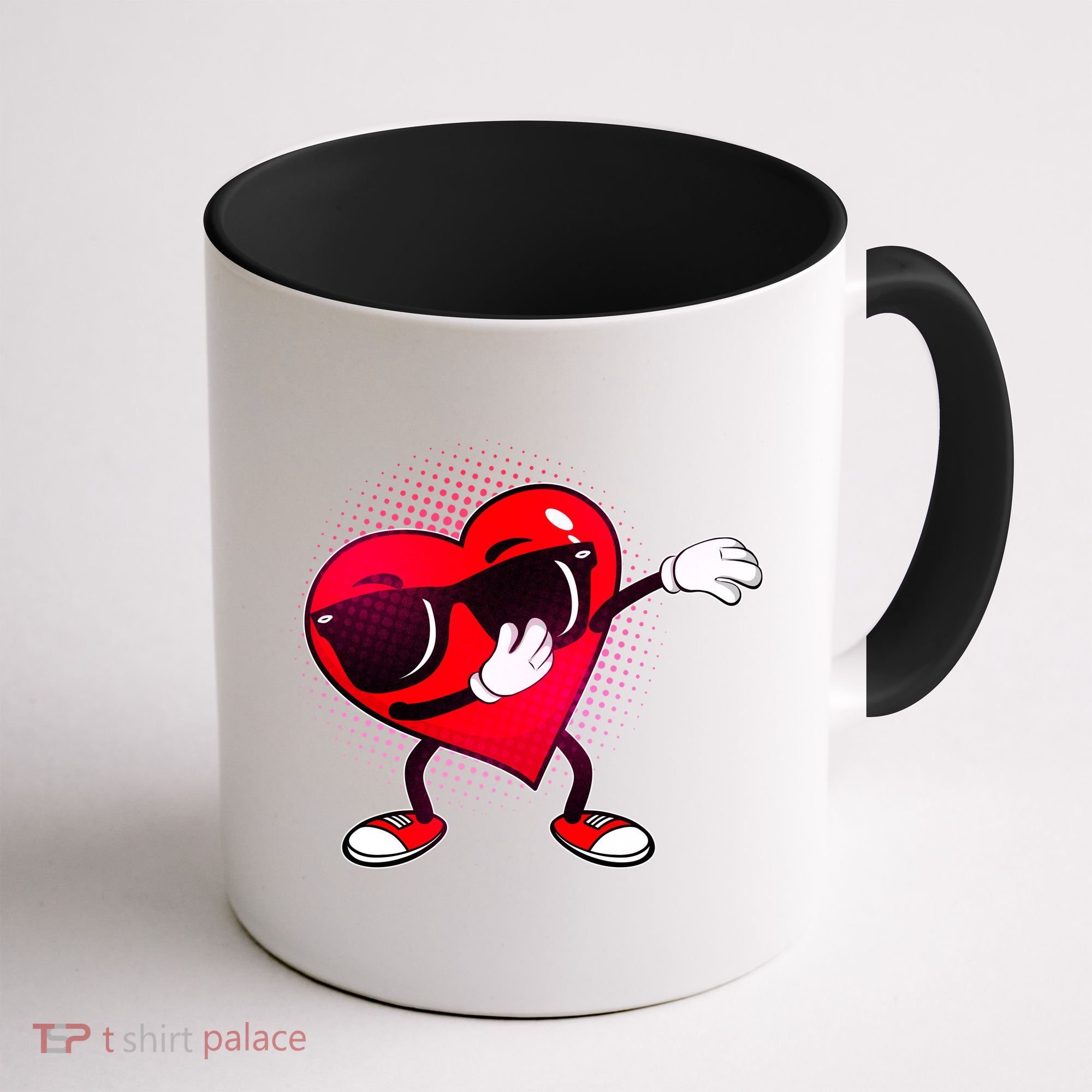 Valentine Dabbing Heart Coffee Mug