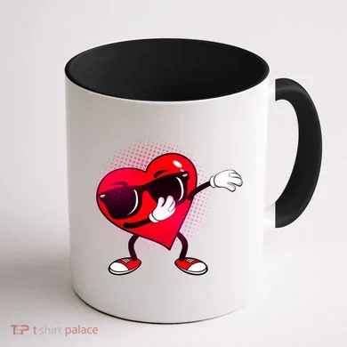 Valentine Dabbing Heart Coffee Mug back