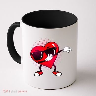 Valentine Dabbing Heart Coffee Mug